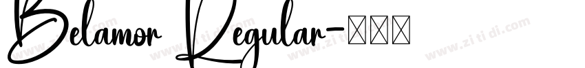 Belamor Regular字体转换